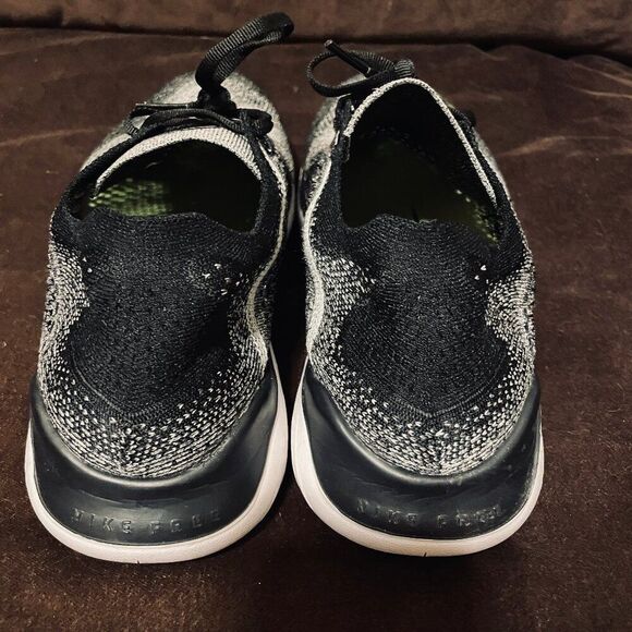 Nike Free Mens Flyknit Free OREO Running Shoe 942838-101 Black White 10.5 US - Picture 4 of 8